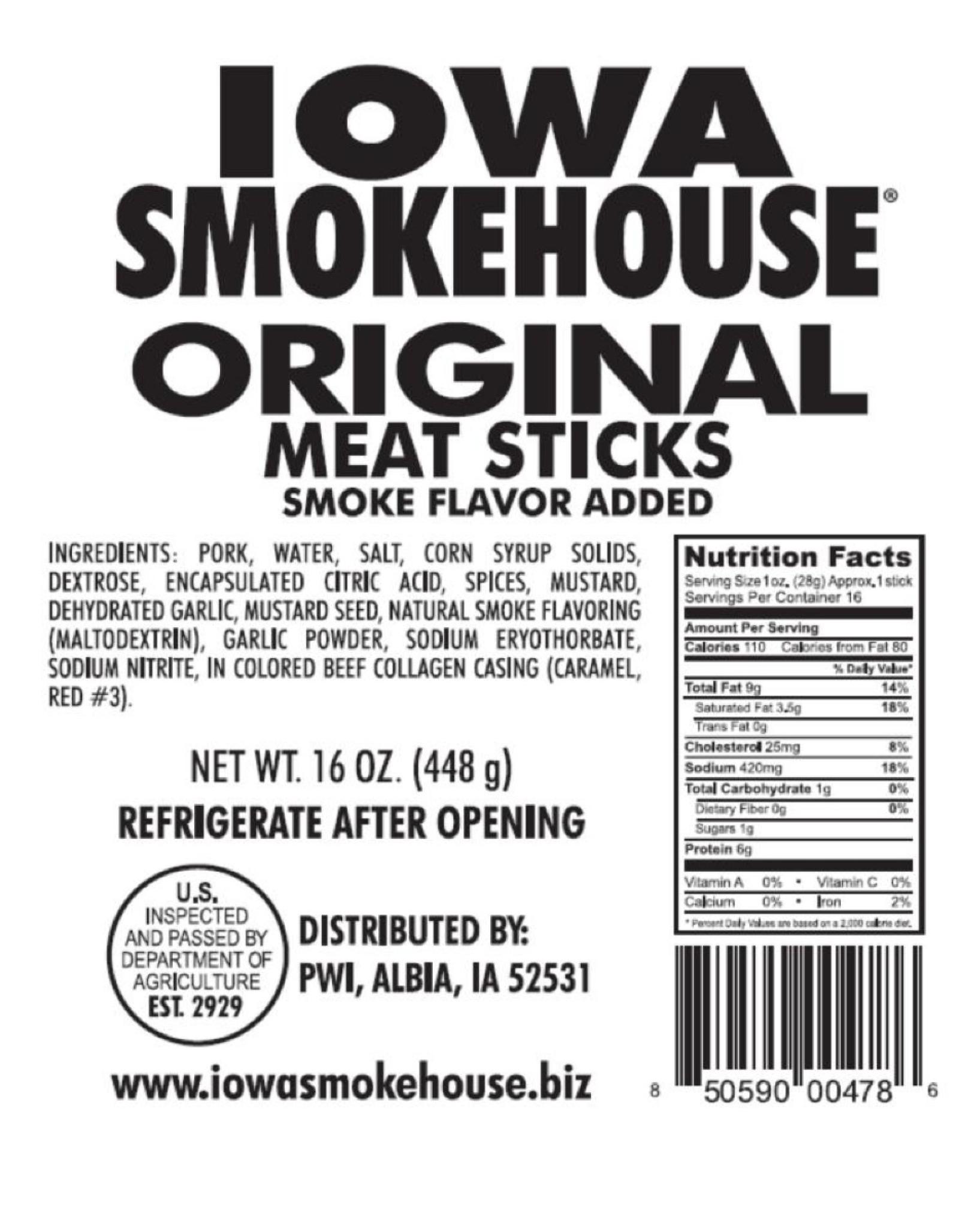 Iowa Smokehouse 16 oz Meat Sticks Original