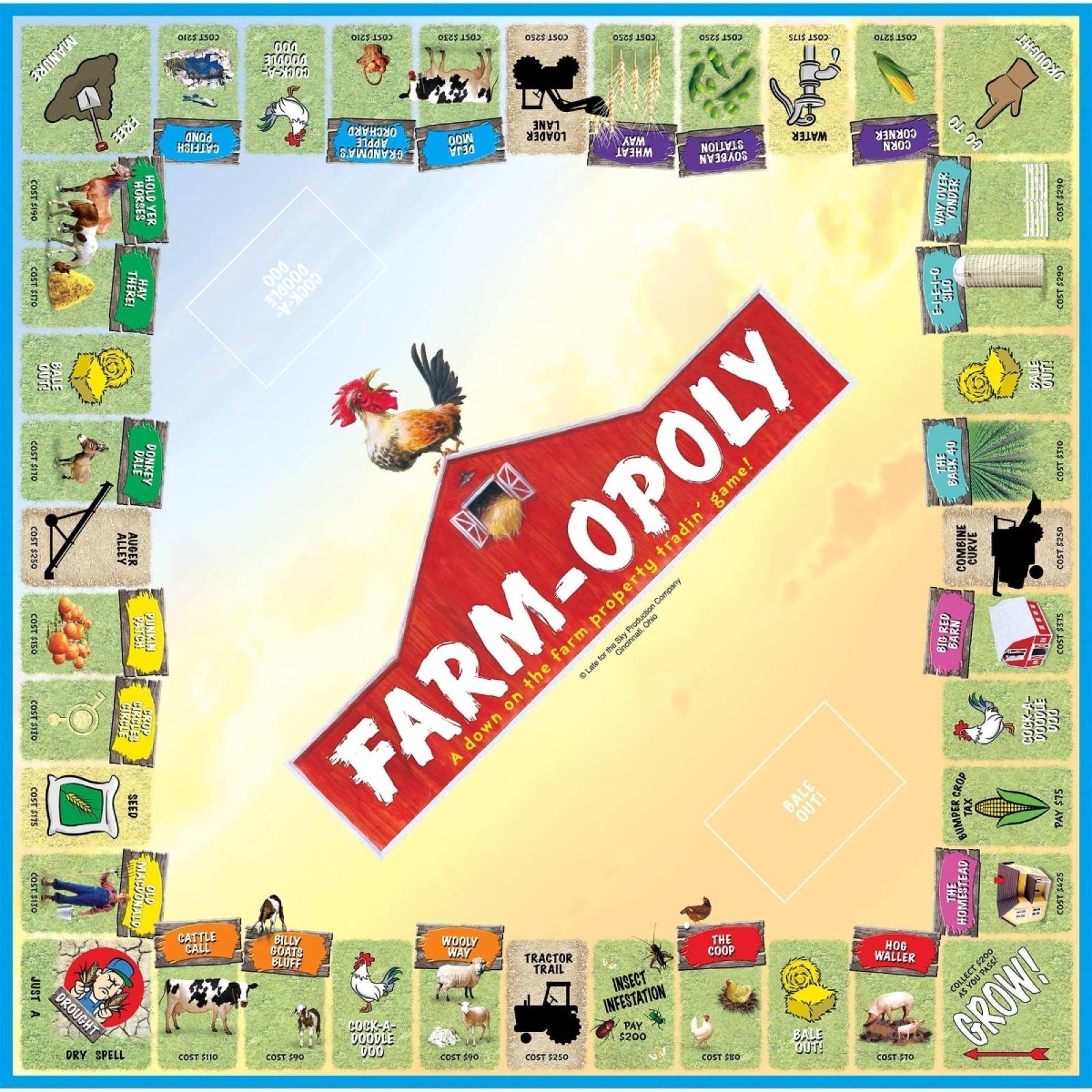 Farm-opoly Board Game Board