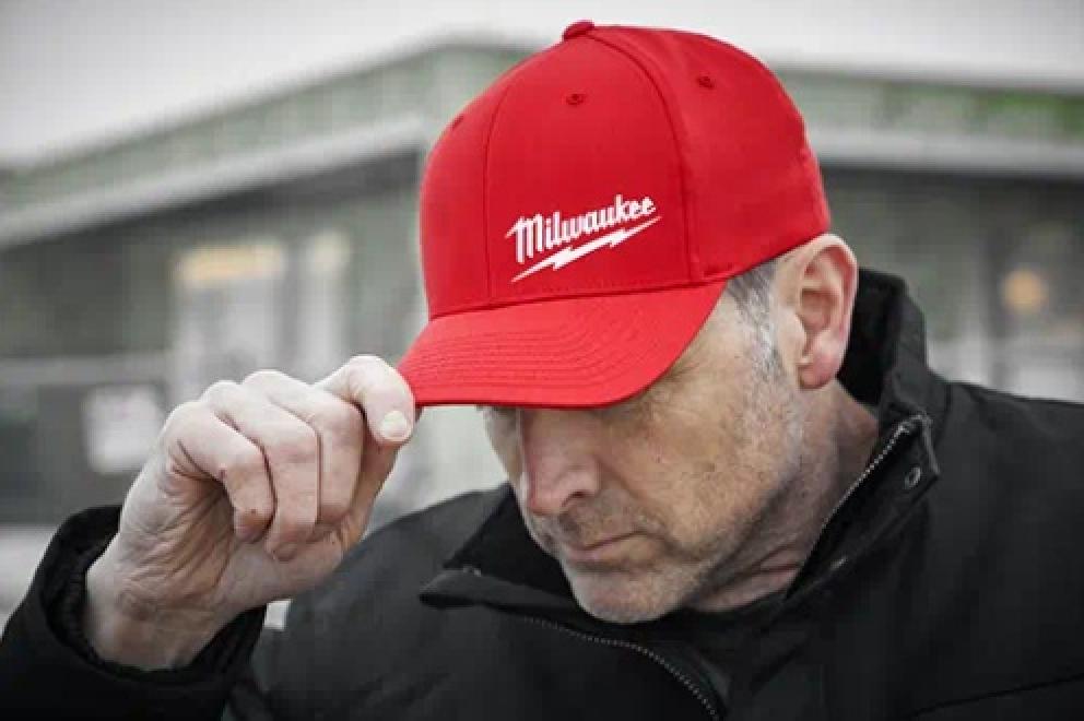 Milwaukee Fitted Hat On Model