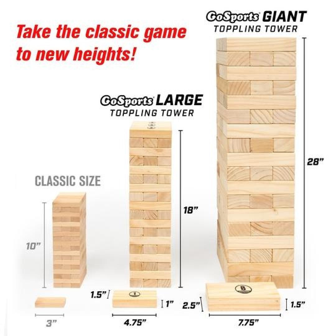 GoSports Giant Toppling Tower