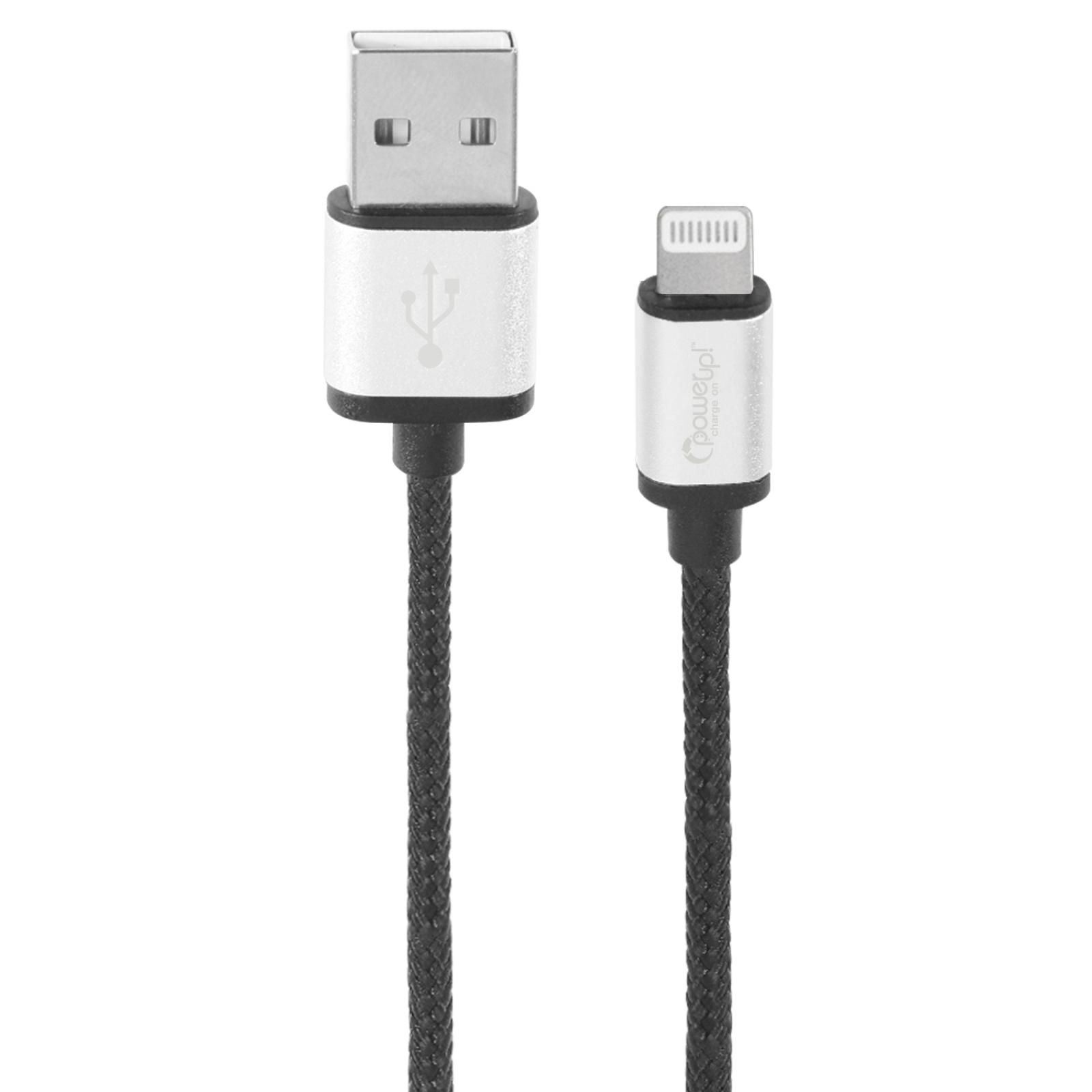 PowerUp! Charge On™ Braided MFI Apple Lightning™ USB Cable