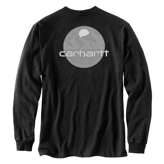 Carhartt Mountain Graphic Relaxed-Fit Heavyweight Long-Sleeve Pocket T-Shirt