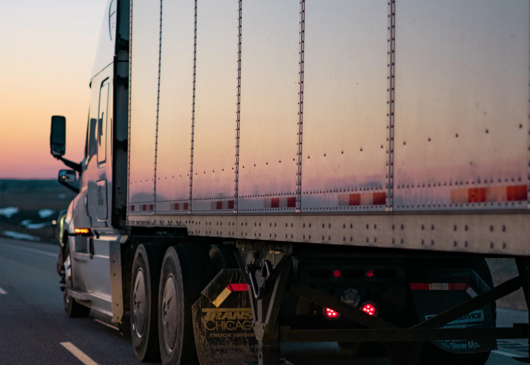 Truck on highway