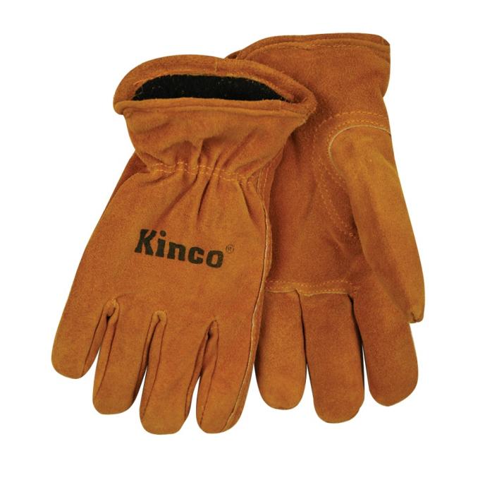 Kinco Kid's Premium Suede Cowhide Lined Gloves
