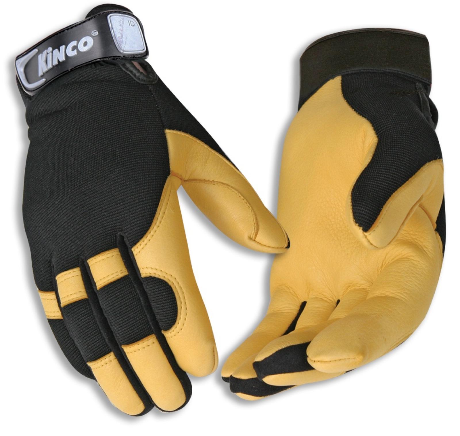KincoPro Men's Grain Deerskin & Synthetic Hybrid Gloves