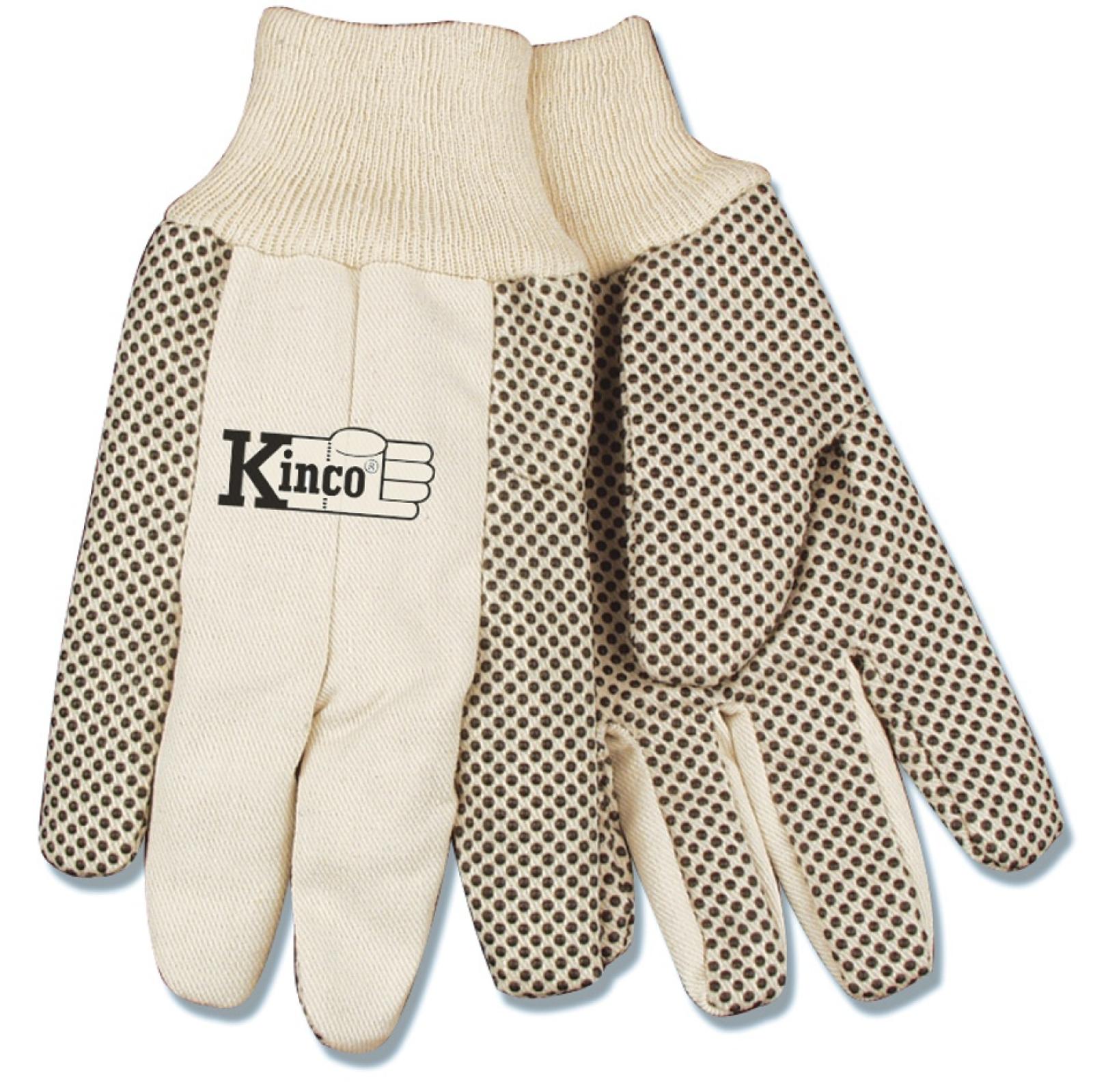 Kinco Men's 10oz Canvas Gloves with PVC Dots 