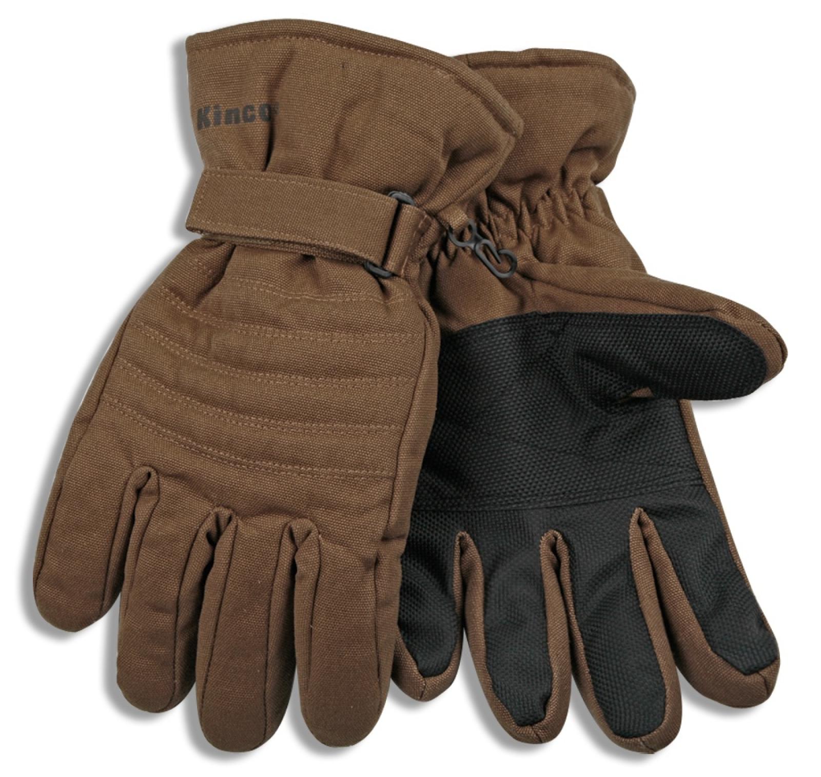 Kinco Men's Brown Thermal Lined Ski Gloves