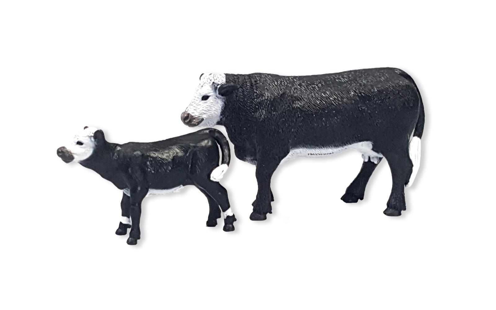 Big Country Farm Toys Black Baldy Cow & Calf