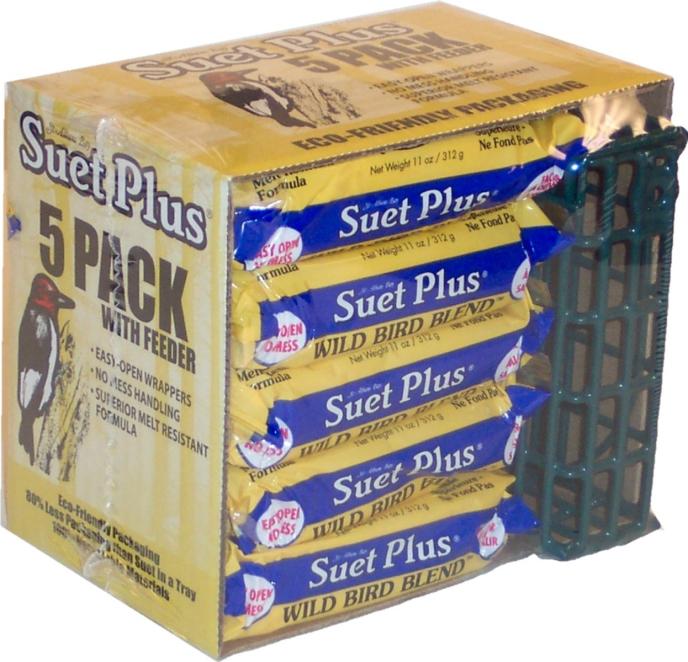 Suet Plus 5-Pack with Feeder