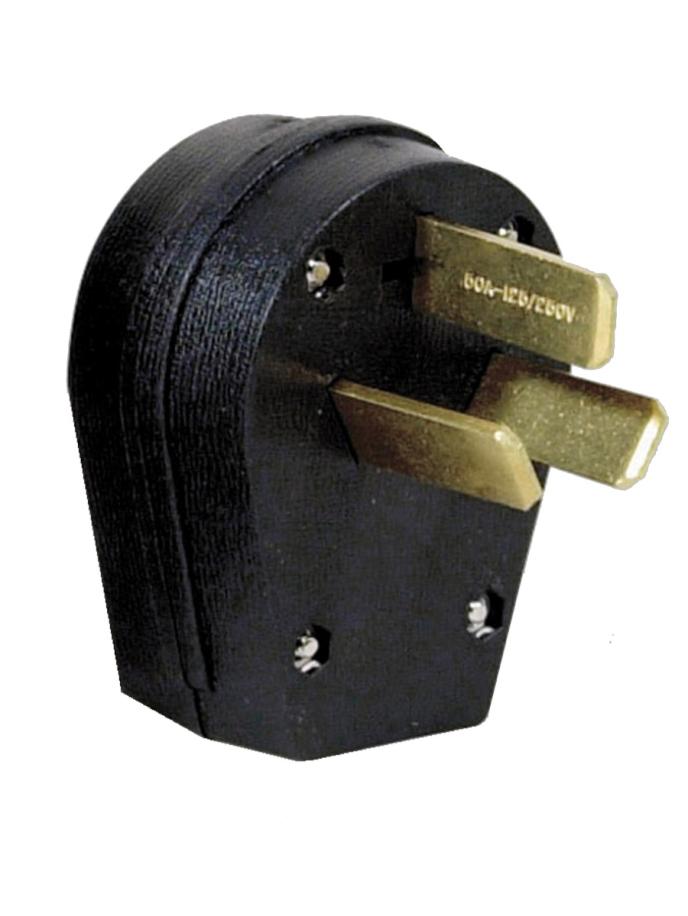 Primary Power 50-Amp, 230-Volt Pin-Type Male Plug