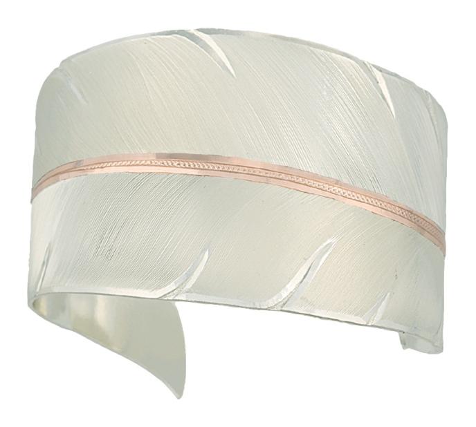 Montana Silversmith's Feather Cuff Bracelet with Copper Vein