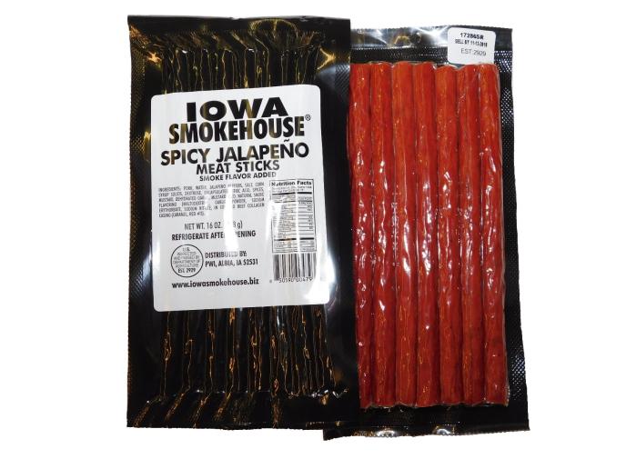 Iowa Smokehouse 16 oz Meat Sticks Spicy Jalapeno