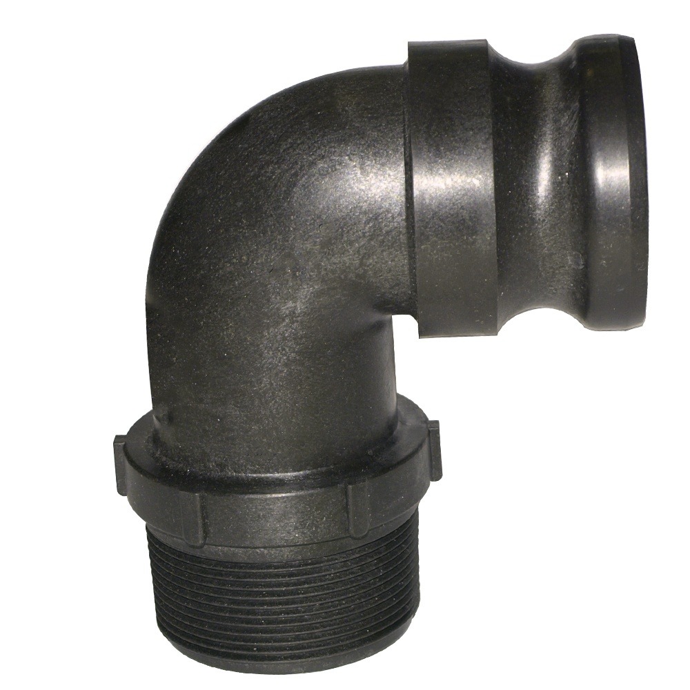 2" Part F Male 90° Cam & Groove Adapter — Polypropylene