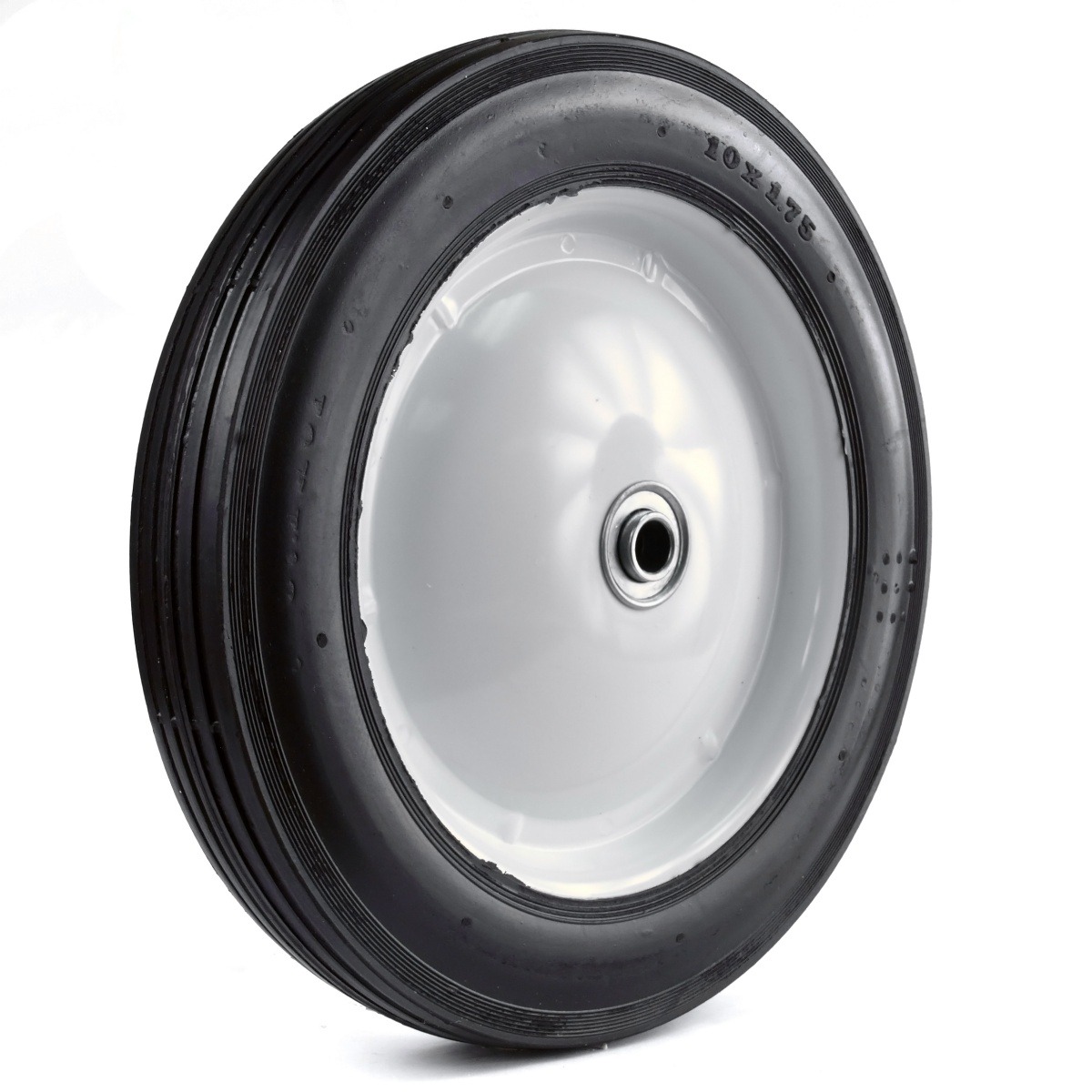 10 x 175 Steel Rib 5/8"BB - 2-1/16" Centered Hub Wheel