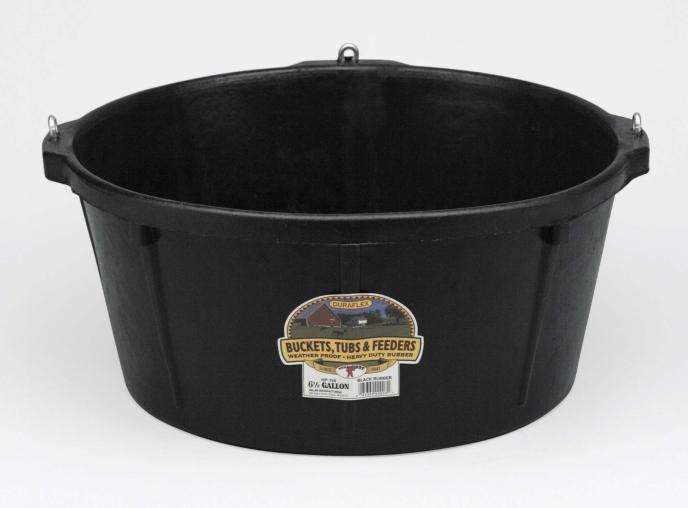 Little Giant 6.5 Gallon Rubber Feeder Tub with Hooks