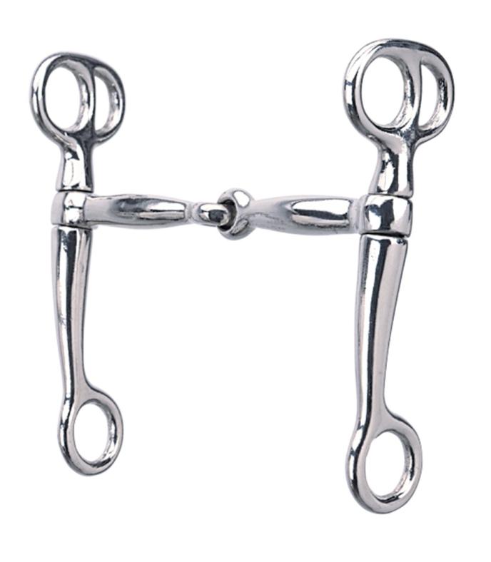 Weaver Leather Nickle Plated Tom Thumb Snaffle Bit with 5" Mouth
