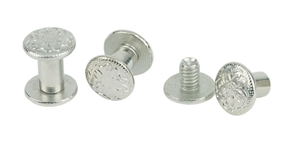 Chicago Screw Handy Pack, Floral Nickel Brass