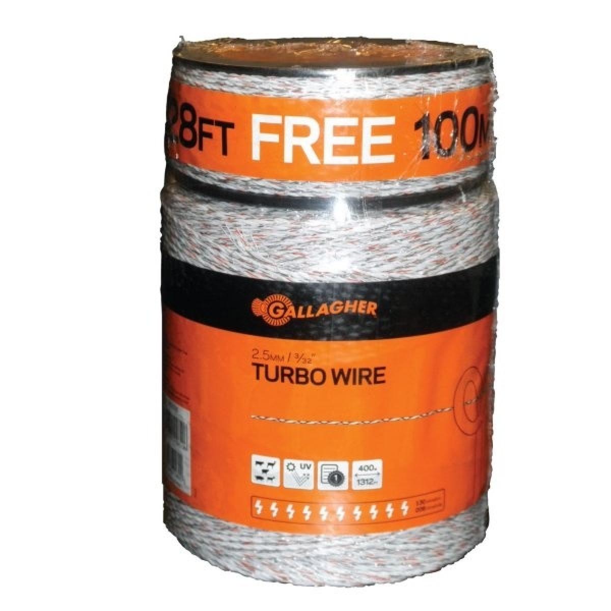 Turbo Fence White Electric Wire