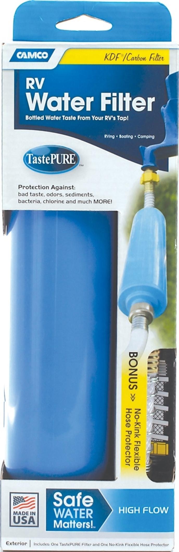 TastePURE Water Filter (KDF) w/Flexible Hose Protector, LLC