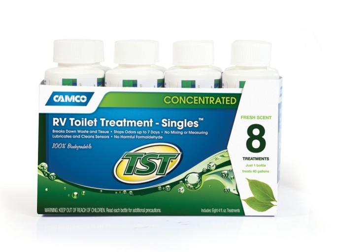 Camco RV Toilet Treatment Singles 8 4oz bottles