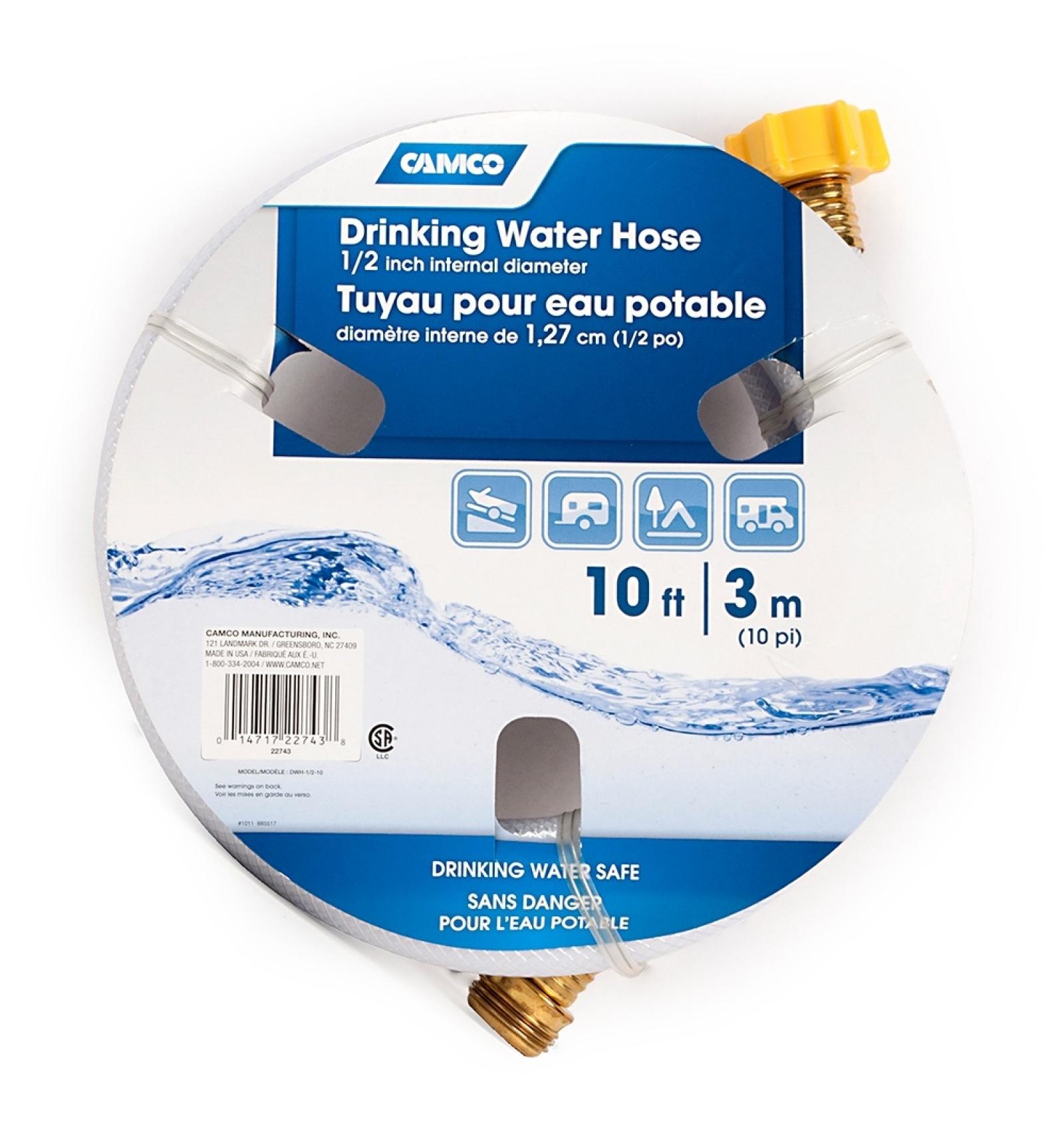 Camco TastePURE 10' Drinking Water Hose, 1/2" ID (E/F) LLC