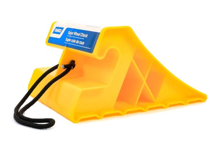 Camco Super Wheel Chock with Rope Yellow