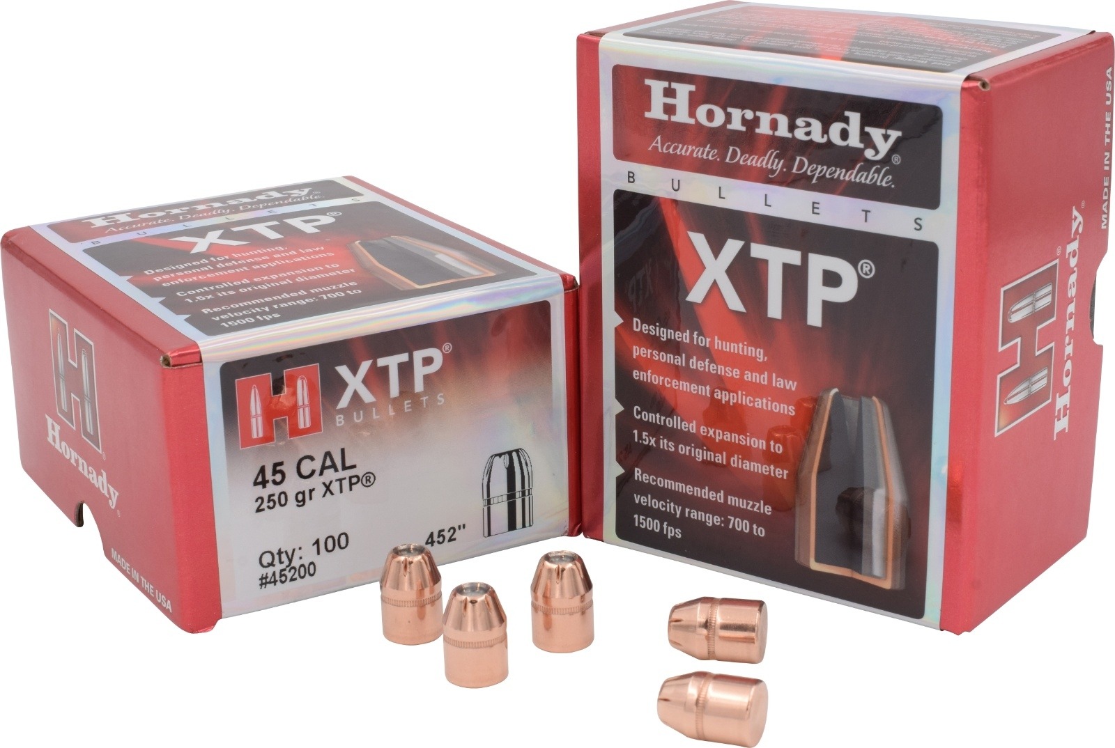 Hornady 45 Cal .452 250 gr HP XTP® Ammunition