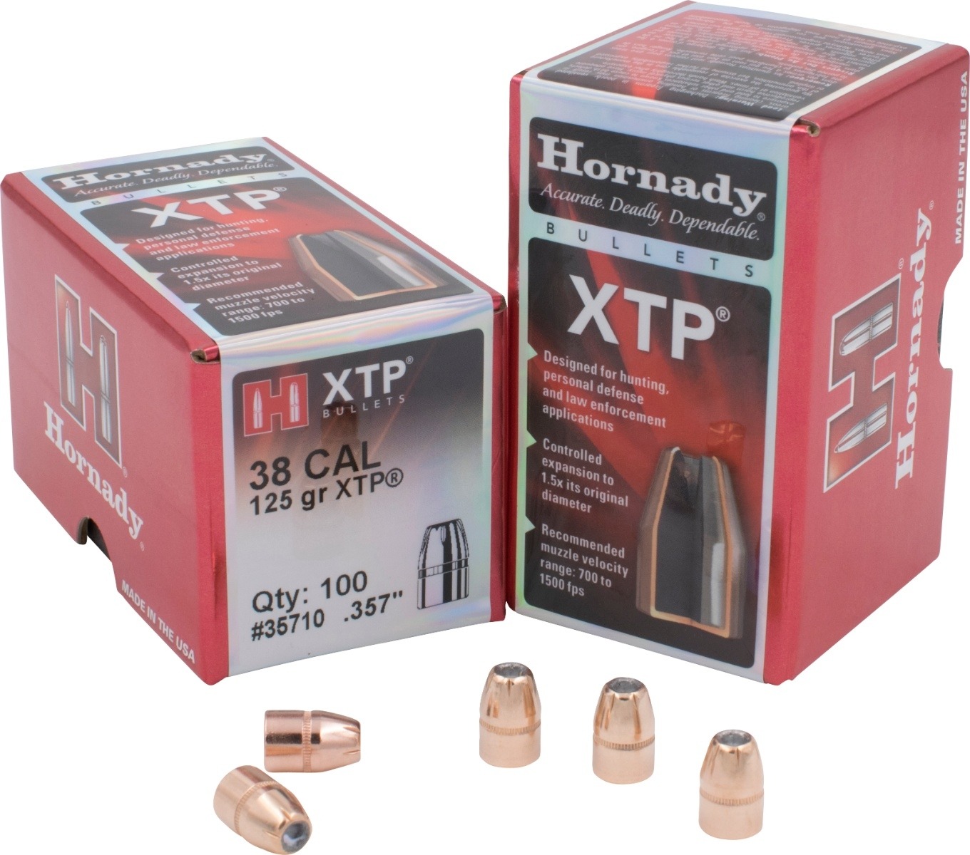 Hornady 38 Cal .357 125 gr HP XTP® Ammunition