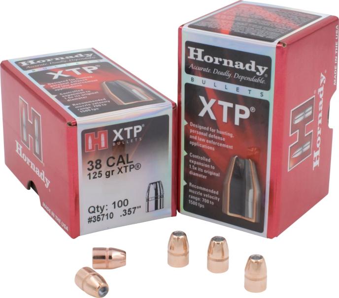 Hornady 38 Cal .357 125 gr XTP Bullets