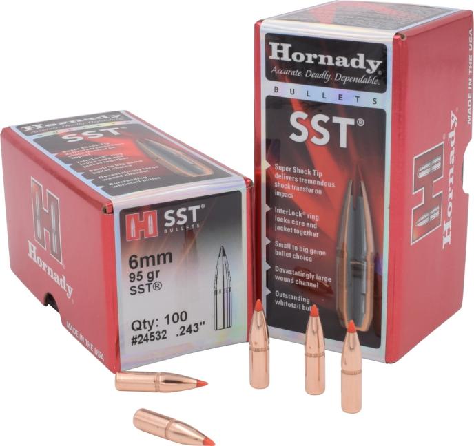 Hornady 6mm .243 95 gr SST Bullets