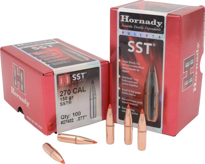 Hornady 270 Cal .277 150 gr SST Bullets