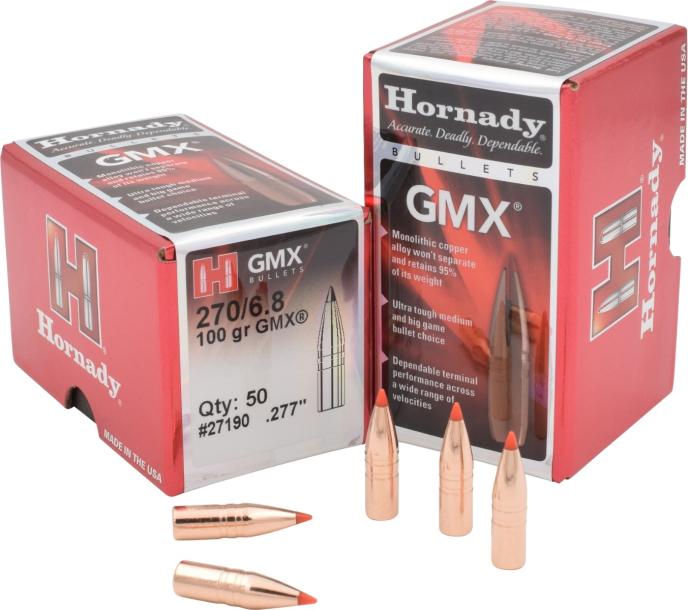 Hornady 6.8mm/270 Cal 100 gr GMX Bullets