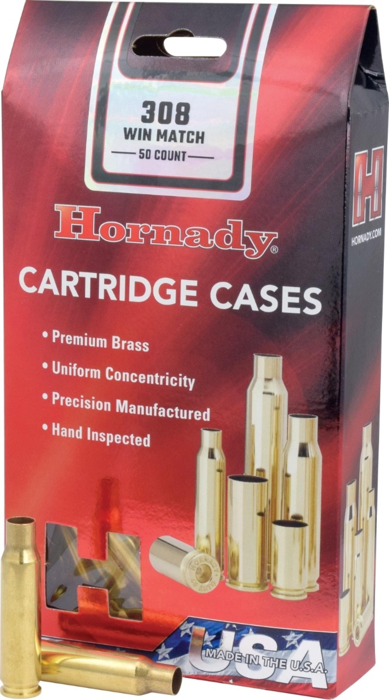 HORNADY 8661 UNPRIMED BRASS 308 WINCHESTER 50 CT. - Fin Feather Fur  Outfitters