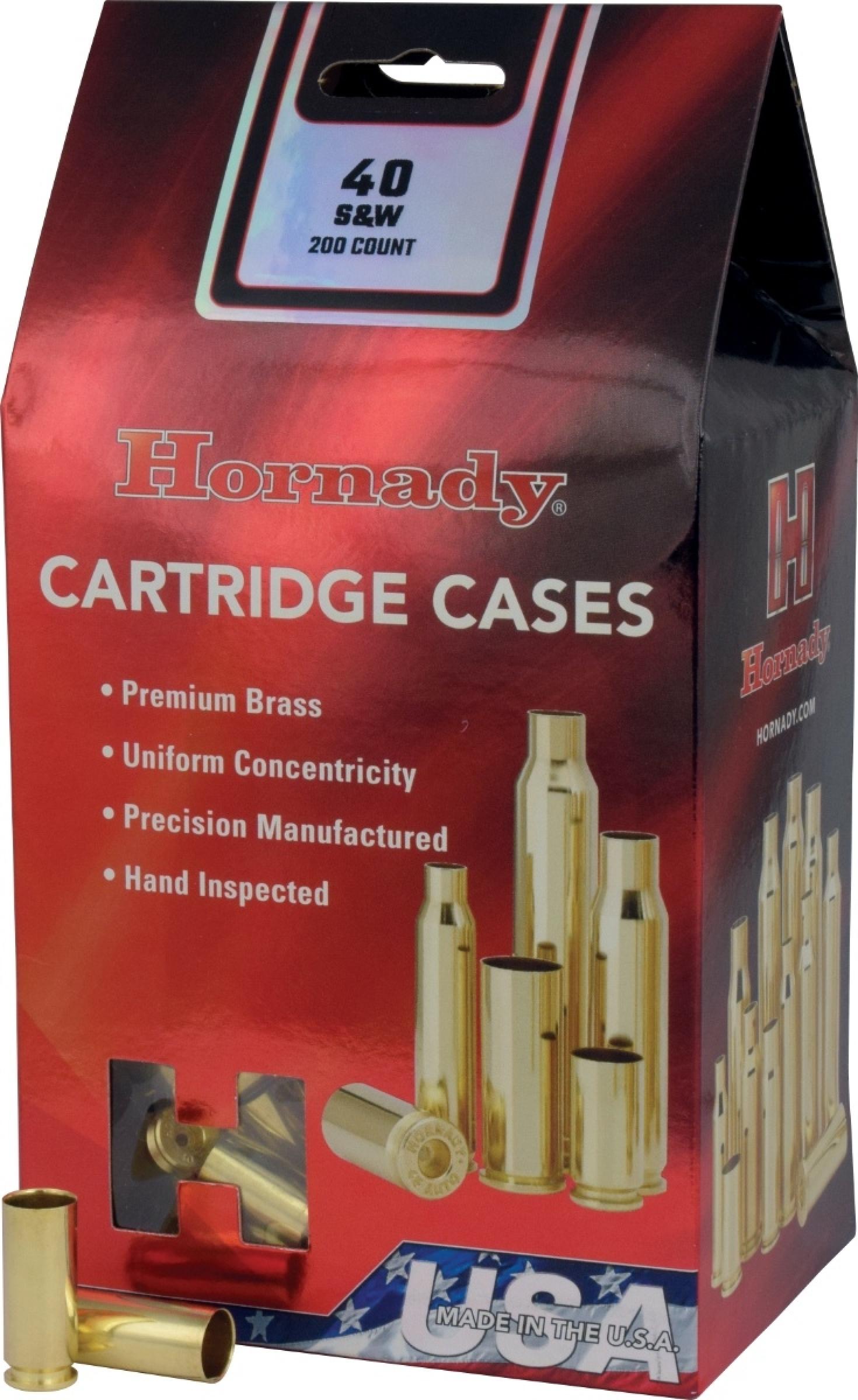 Hornady 40 Smith & Wesson Unprimed Brass 200 Count