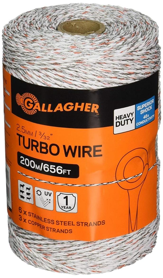 Gallagher Turbo Wire Electric Fence 656'