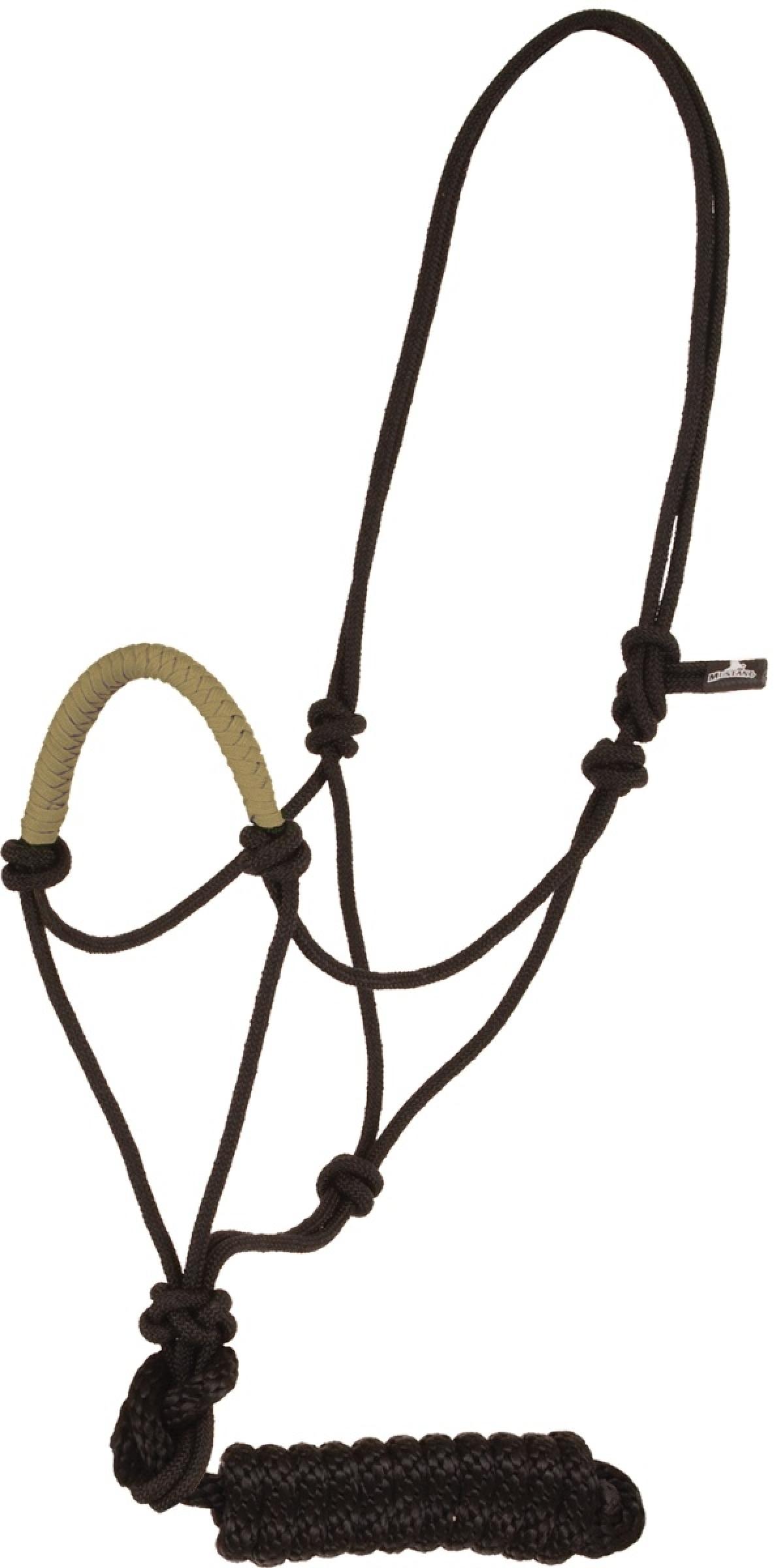 Mustang Rope Halter with Colored Noseband