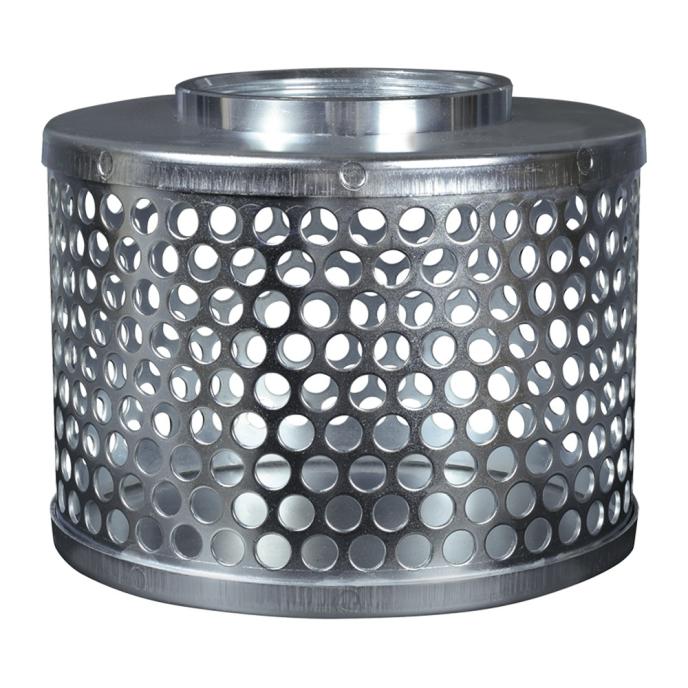 3" Round Hole Suction Strainer — Plated Steel
