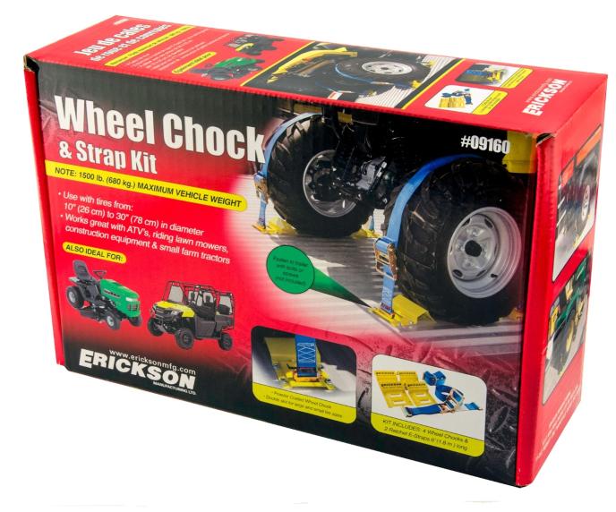 ATV Wheel Chock kit with 2" x 6' straps.