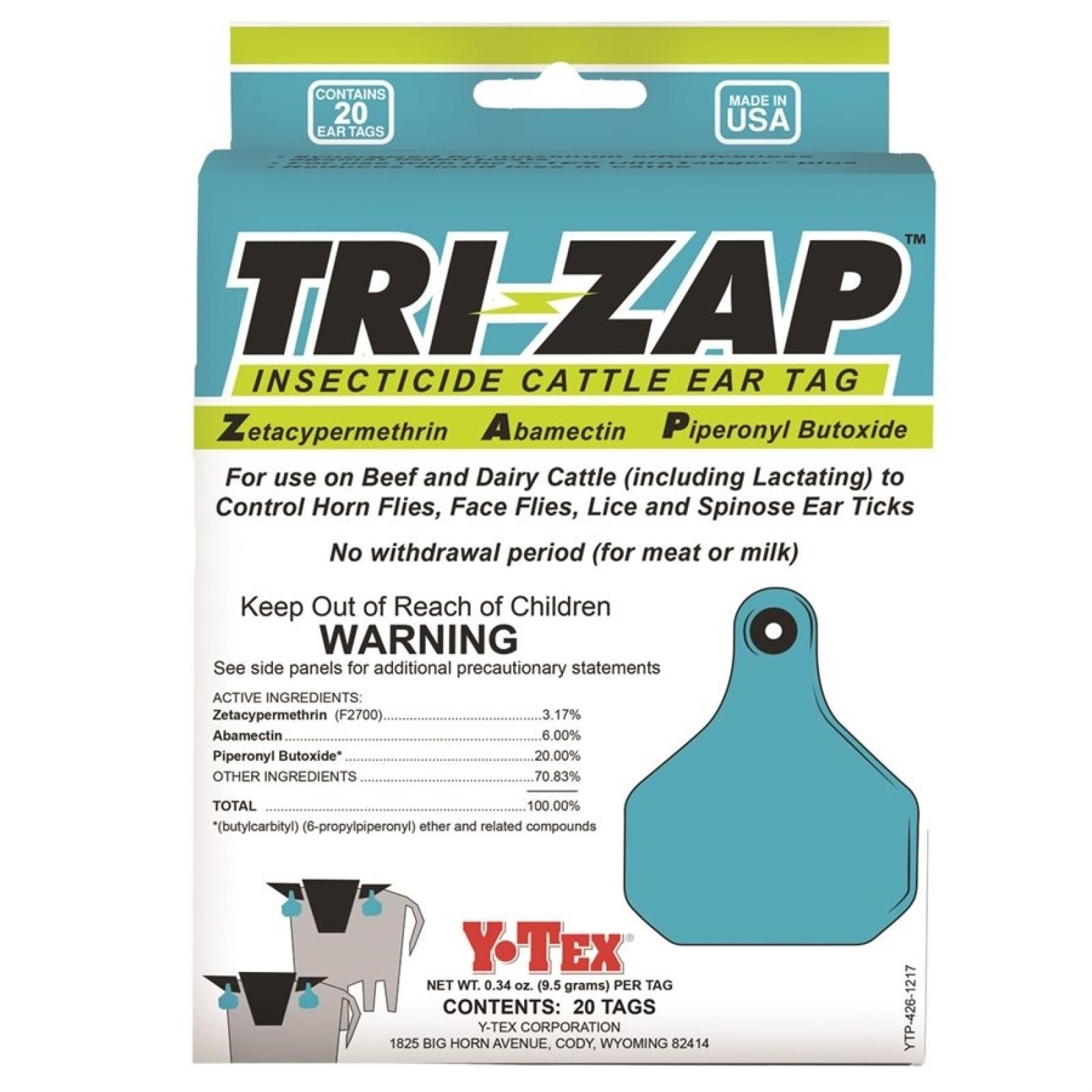 Y-Tex Tri-Zap Insecticide Ear Tags