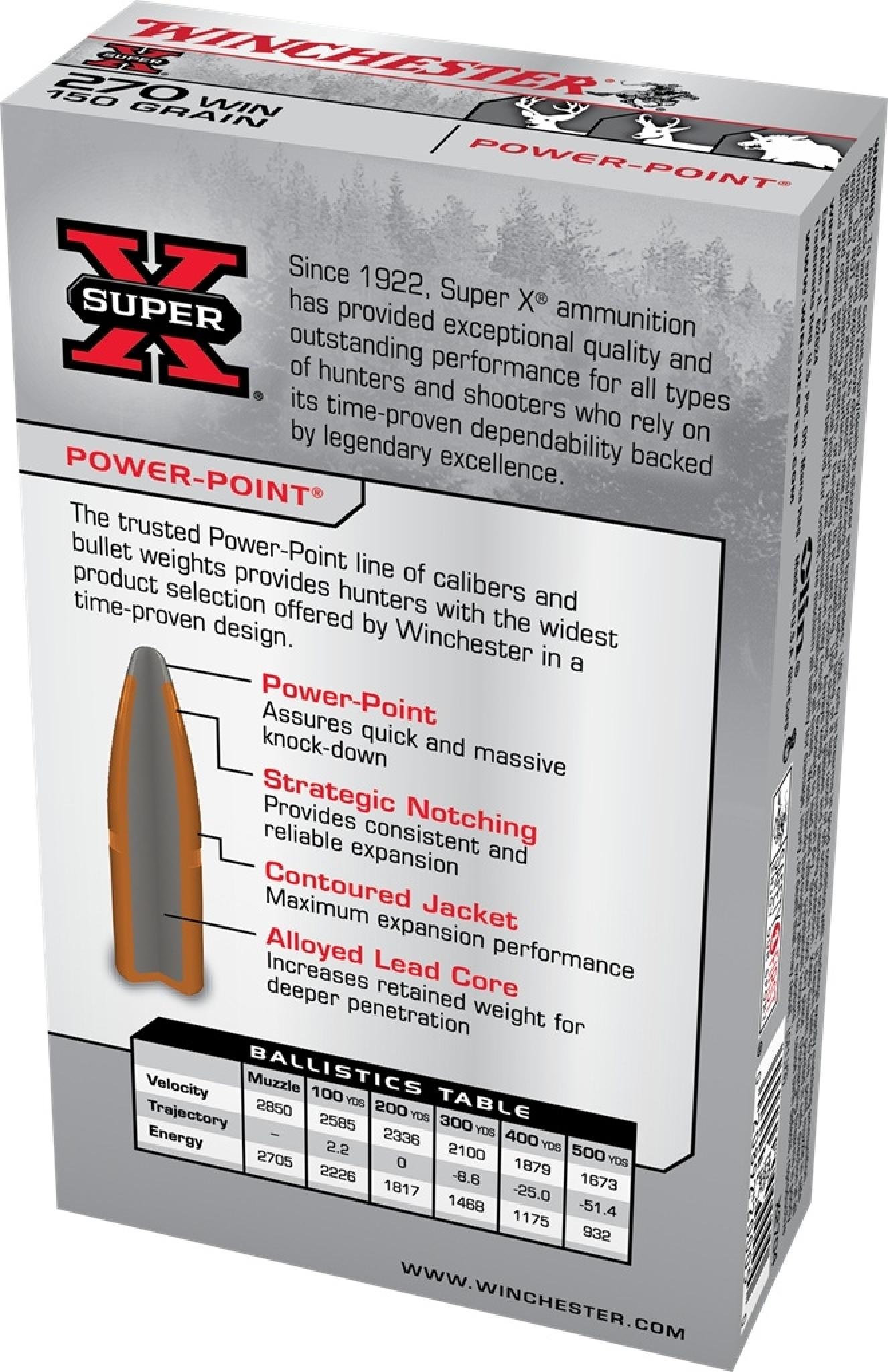 Winchester Super-X 270 Winchester 150 Grain Power-Point