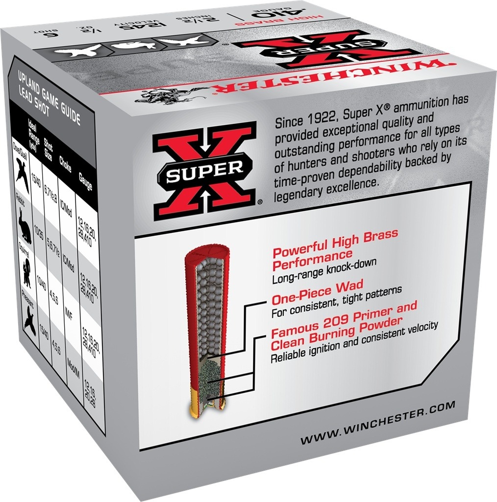 Winchester Super-X High Brass .410 Bore 2-1/2" 1/2 oz #6 Shot