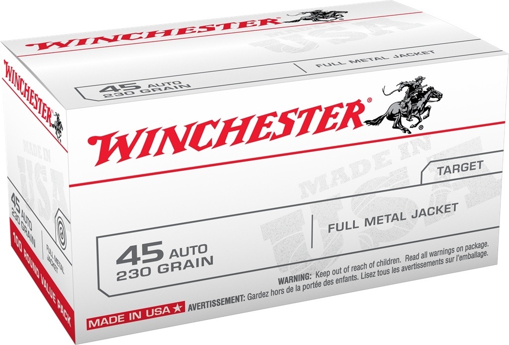 Winchester USA 45 ACP 230 Grain Full Metal Jacket
