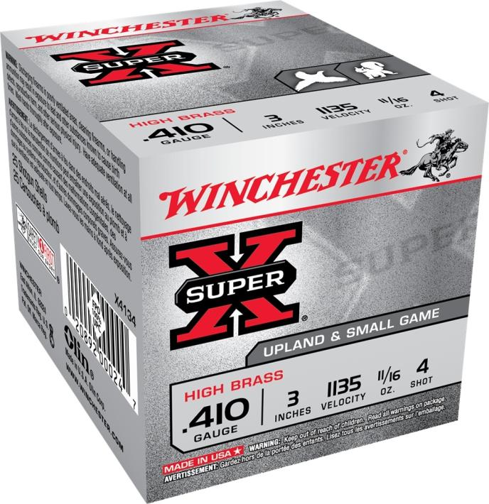Winchester Super-X High Brass 410 Bore 3" 11/16 oz #4 Shot