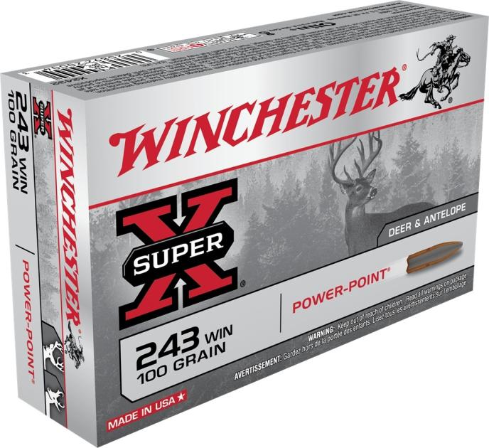 Winchester Super-X 243 Winchester 100 Grain Power-Point 