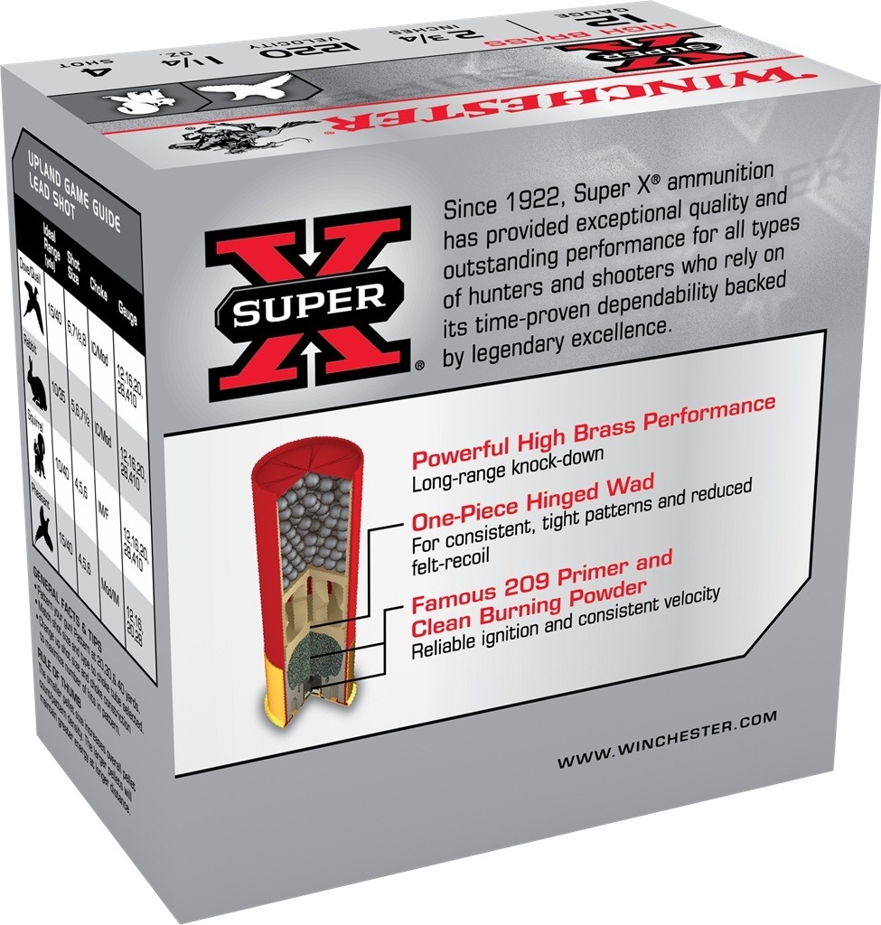 Winchester Super-X Game Load Ammunition 12 Gauge 2-3/4" 1 oz #8 Shot