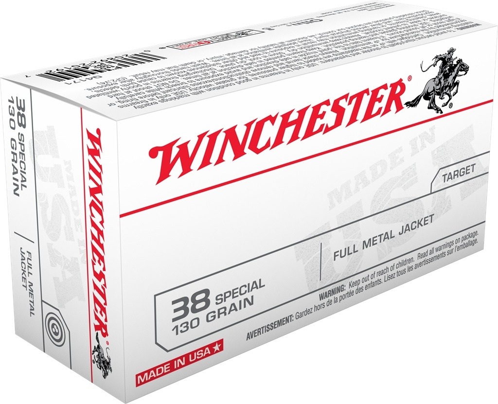 Winchester USA 38 Special 130 Grain Full Metal Jacket