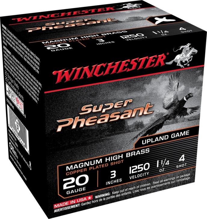 Winchester Super Pheasant 20 Gauge 3" 1 1/4 oz #4 Copper Plated Shot