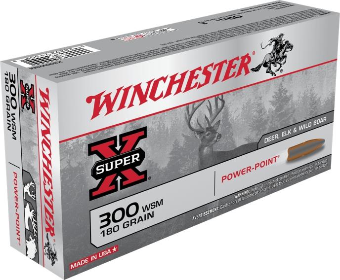 Winchester Super-X 300 Winchester Short Magnum (WSM) 180 Grain Power-Point