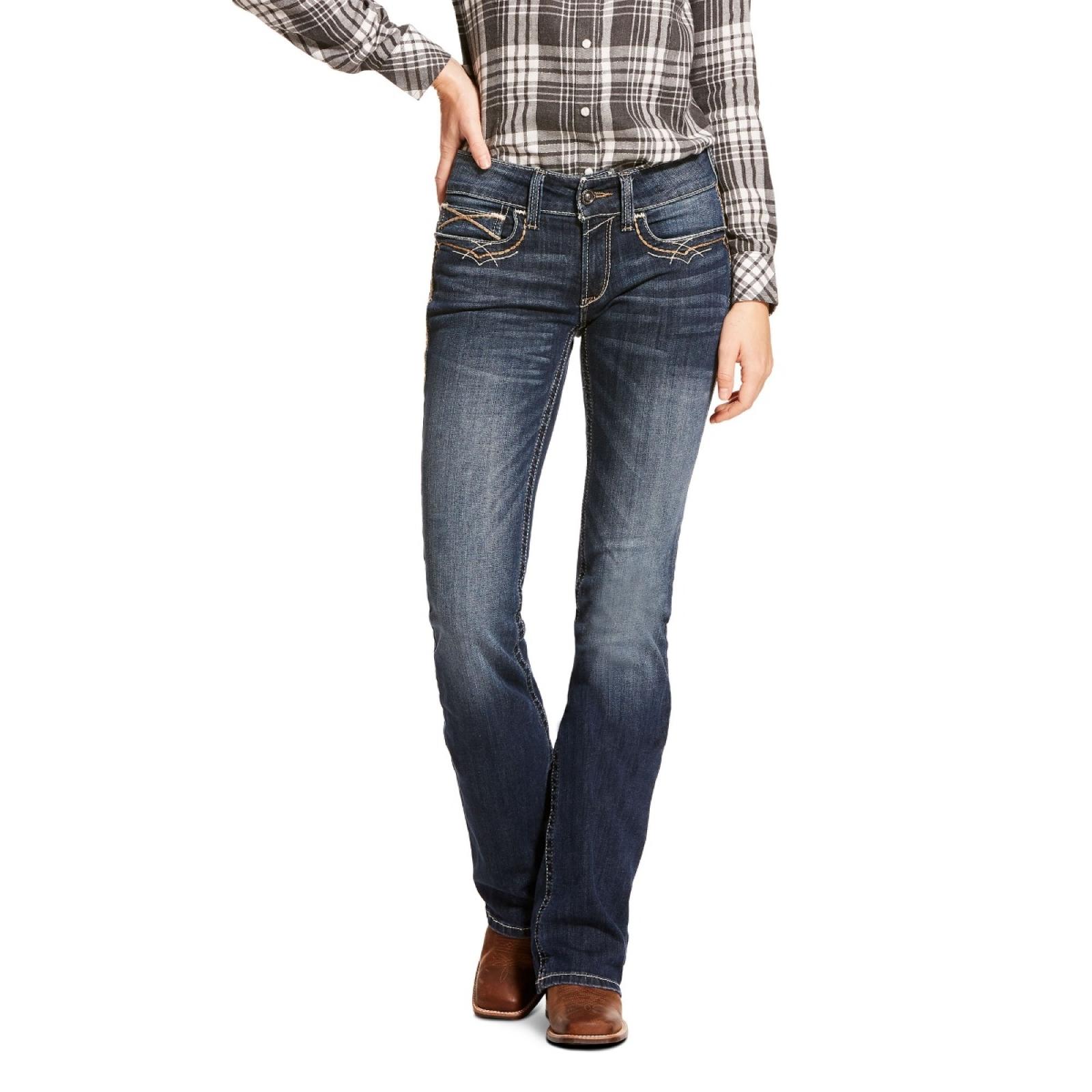 Ariat R.E.A.L. Mid Rise Stretch Entwined Festival Boot Cut Jean