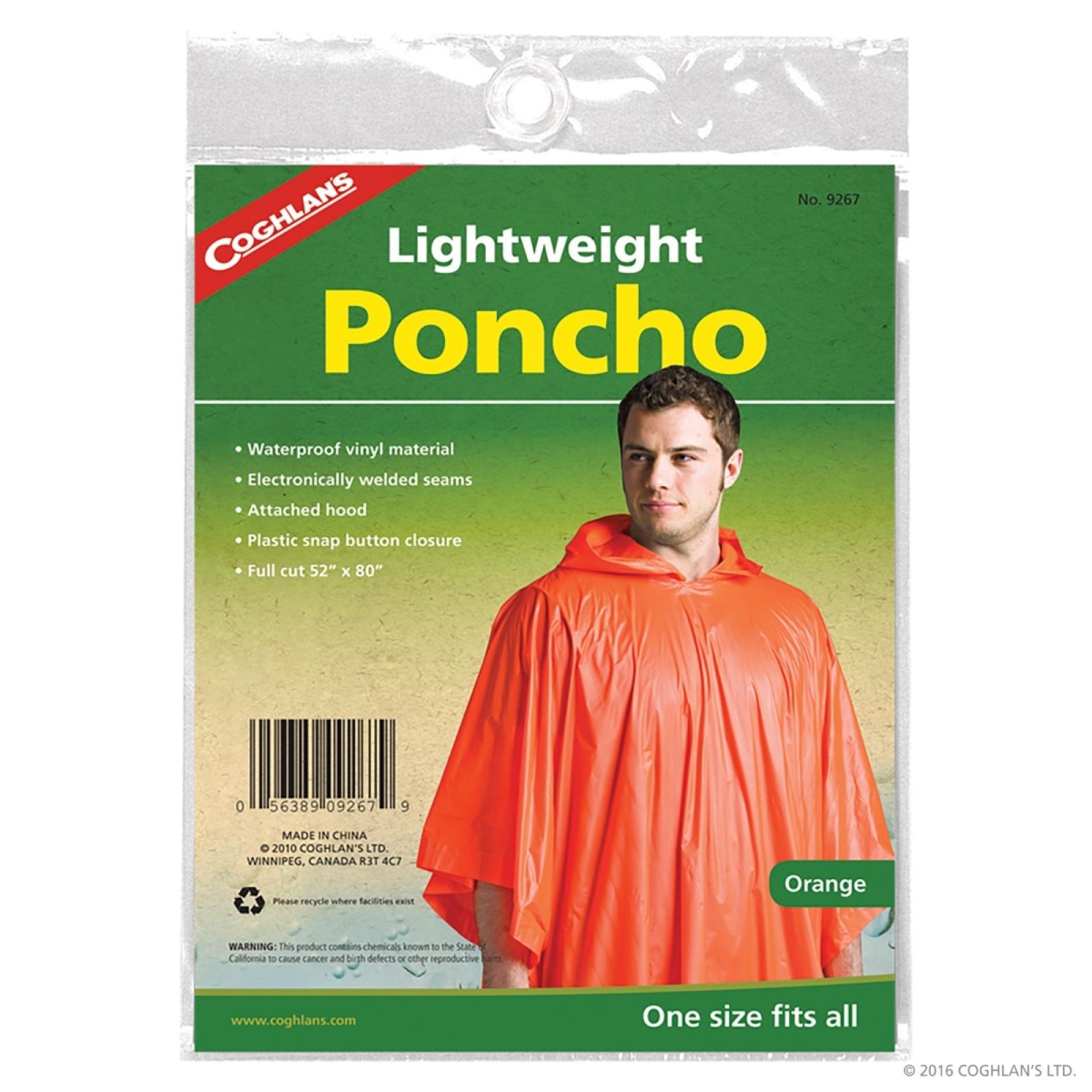 Coghlan Orange Poncho